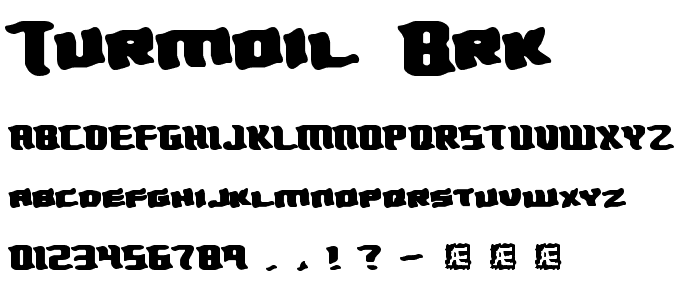 Turmoil BRK font